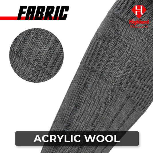 Comfortable Wool Blend Grey Kilt Hose | High-Quality Kilt Socks