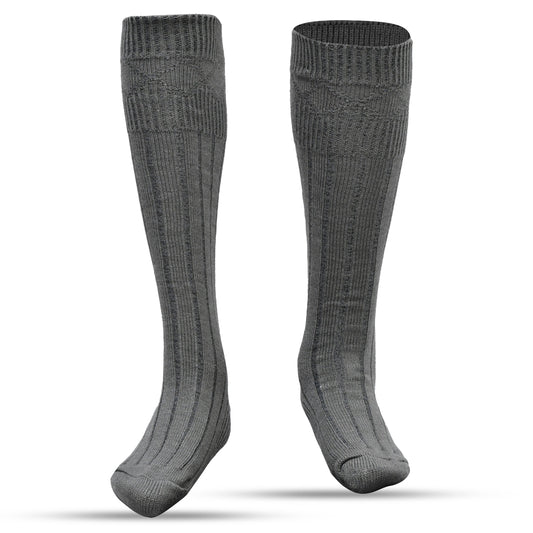 Comfortable Wool Blend Grey Kilt Hose | High-Quality Kilt Socks