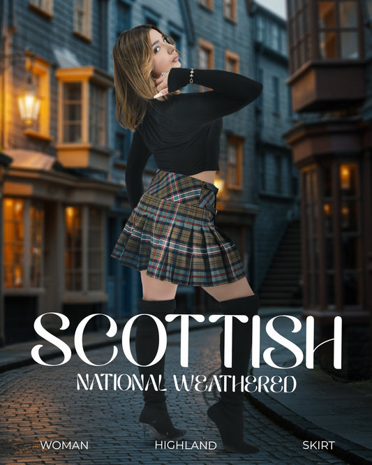 Women's Tartan Billie Skirt | Scottish Heritage Weathered