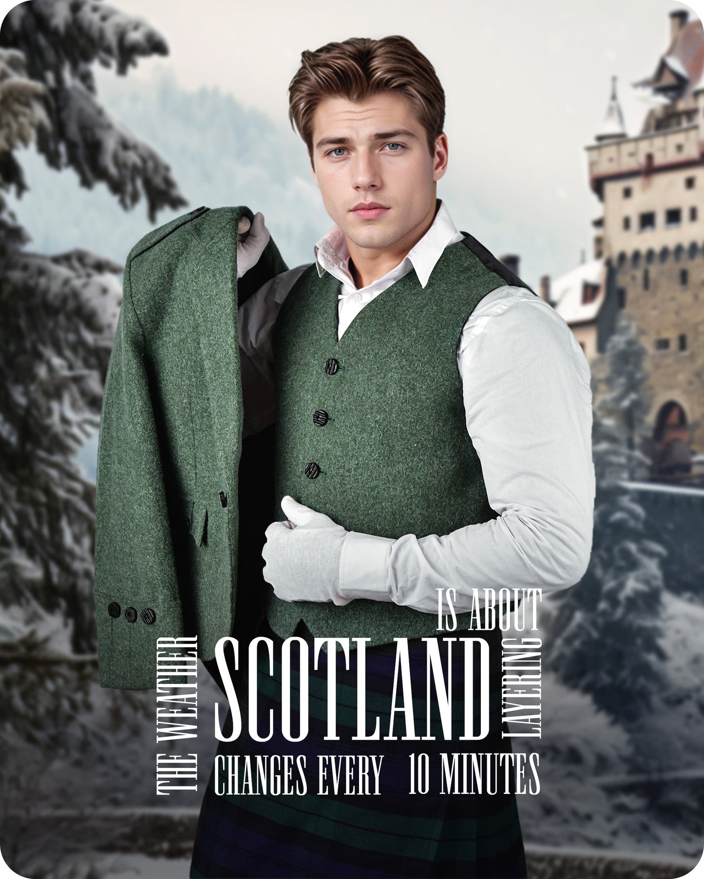Green Argyll Vest