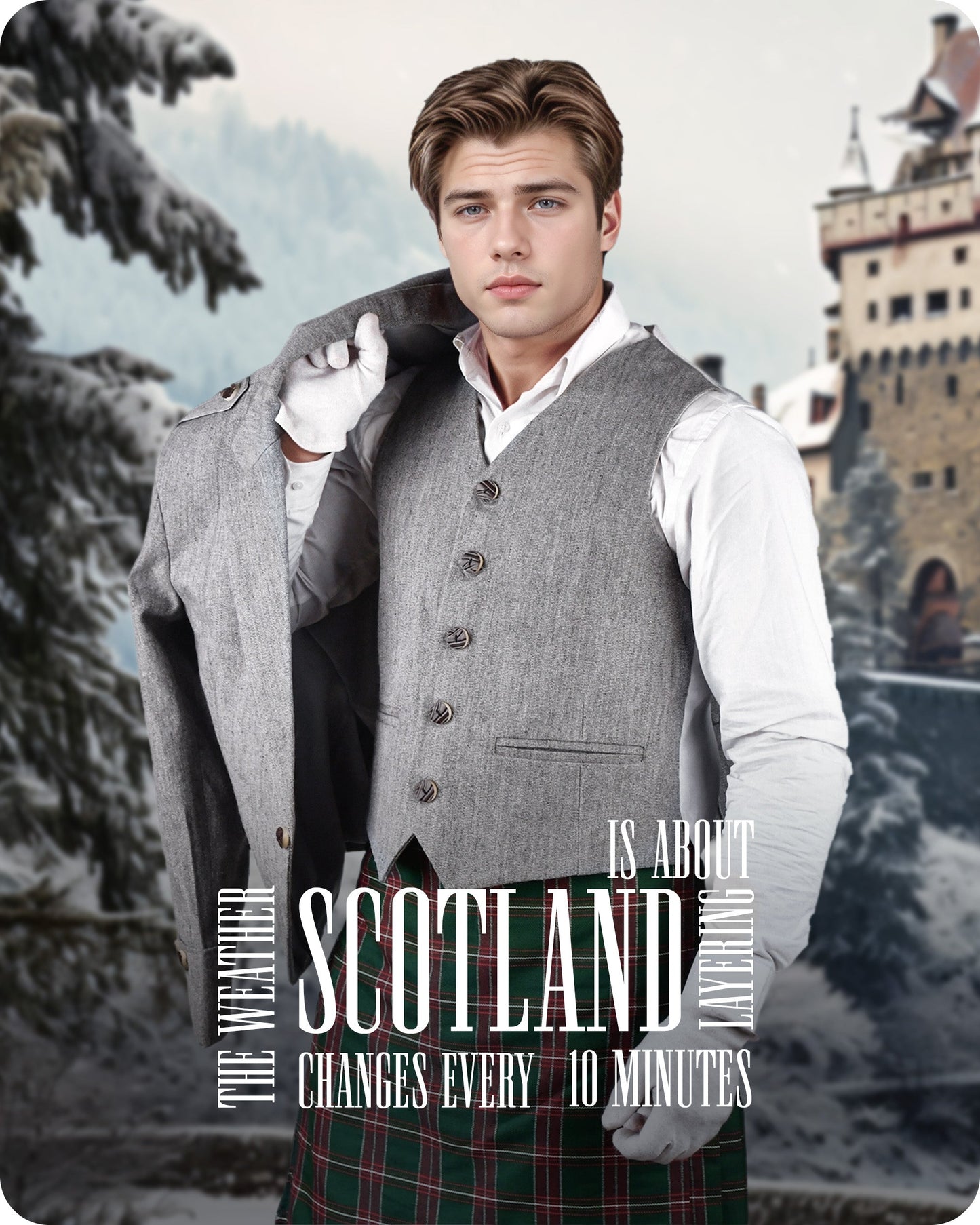 Grey Argyll Vest