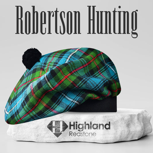 Tam O'Shanter Hat with Pompom | Robertson Hunting Tartan