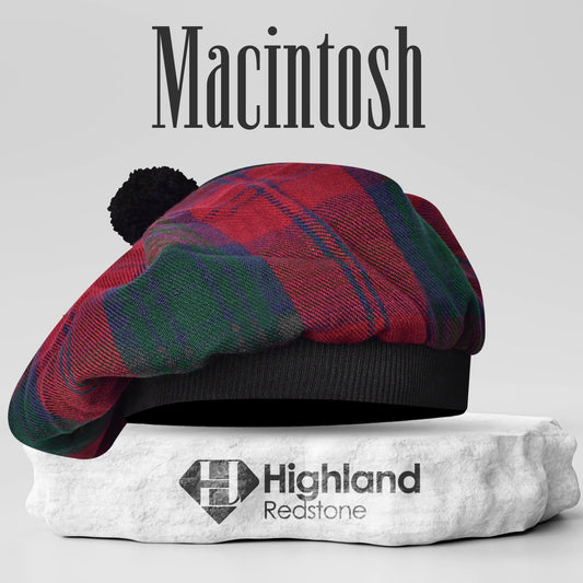 Tam O'Shanter Hat with Pompom in Macintosh Tartan