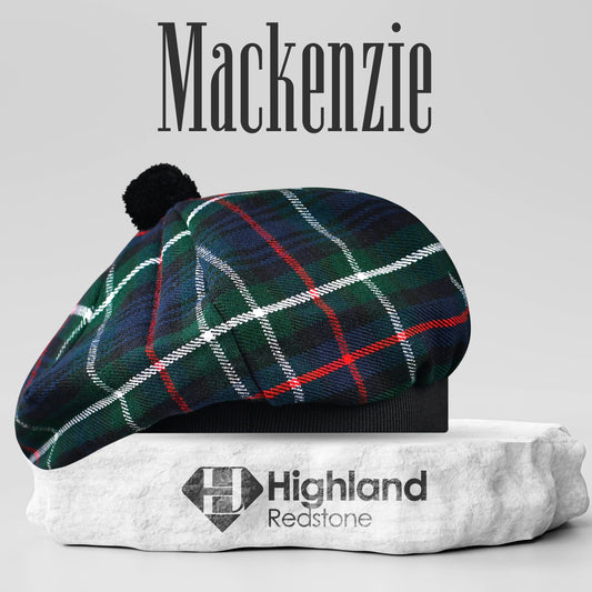 Tam O'Shanter Hat with Pompom | MacKenzie Tartan