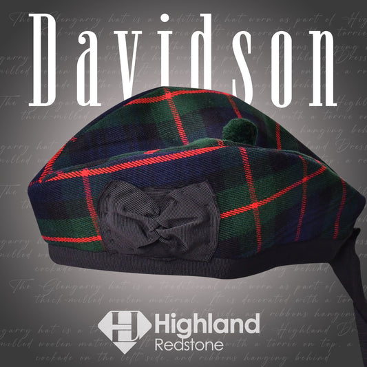Davidson Glengarry Tartan Hat - Highland Redstone