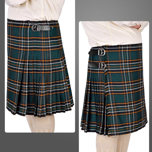 Kilt for Men I Irish Heritage Tartan Kilt Polyviscose 8 Yard Traditional Men Kilt | Big & Tall