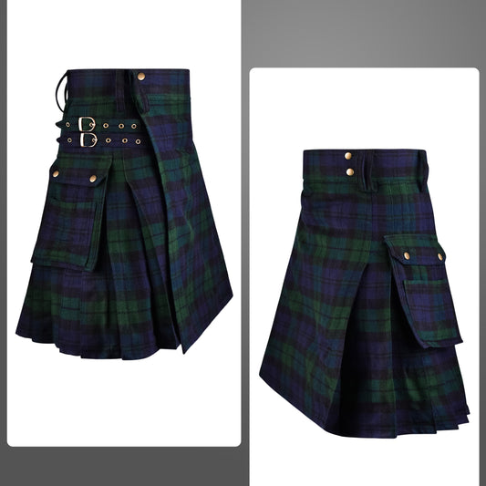 Valor Acrylic Utility Kilt | 16oz Black Watch Scottish Tartan KIlt