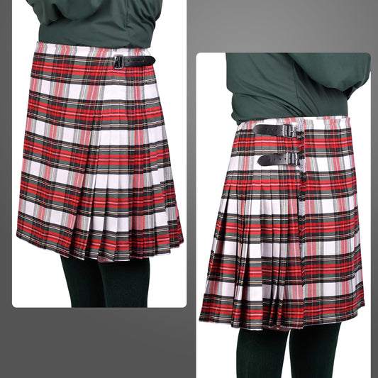 Kilt for Men I Dress Stewart Tartan Kilt Polyviscose 8 Yard Traditional Men Kilt | Big & Tall