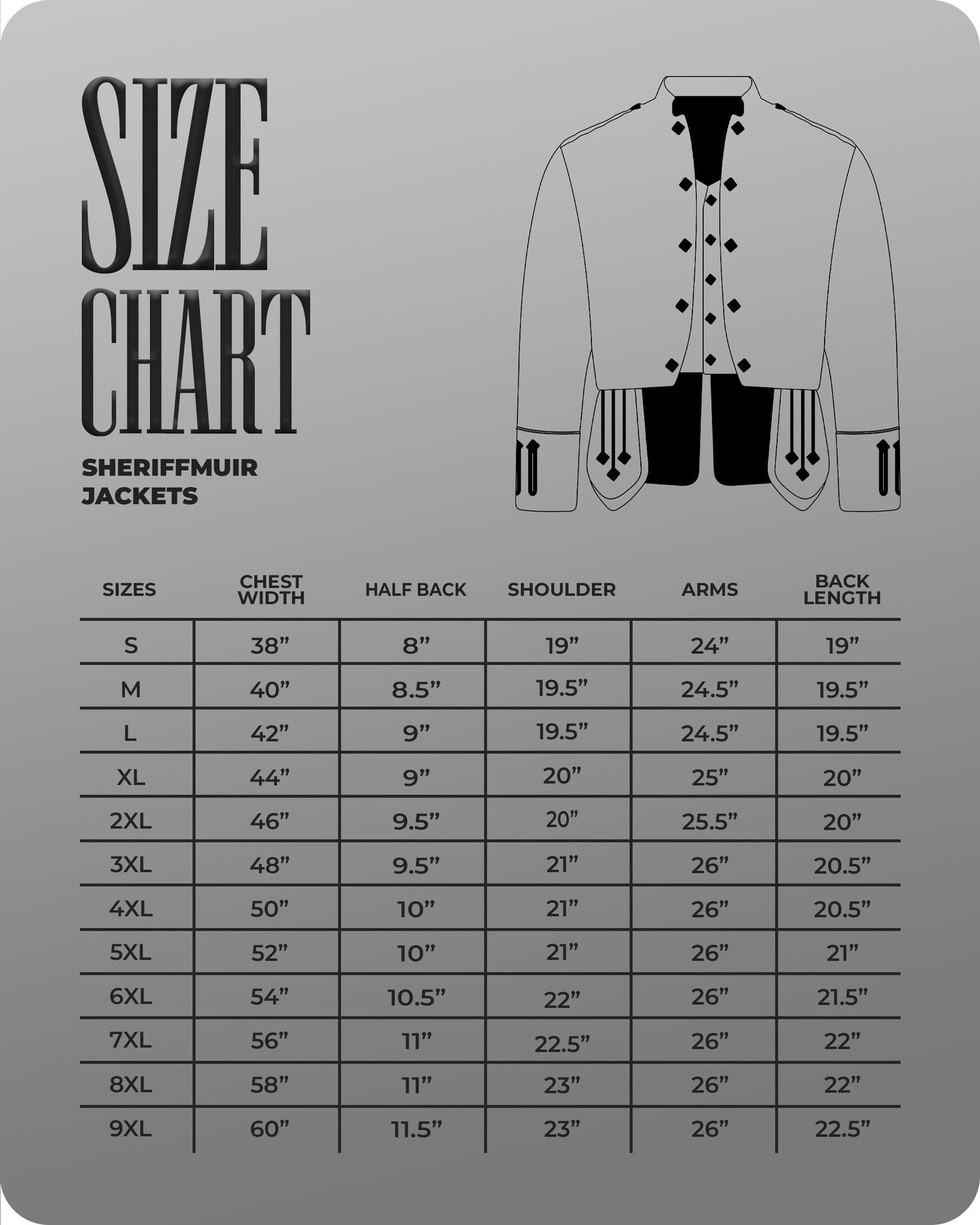 Black Sheriffmuir Jacket & Vest