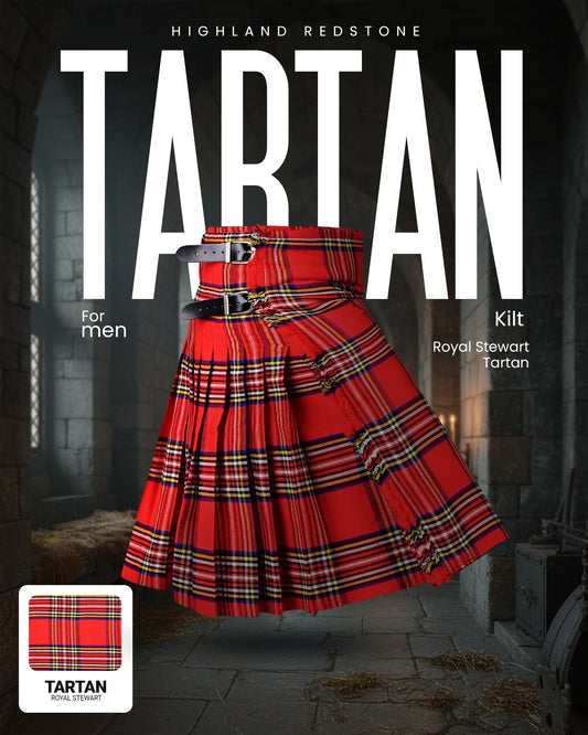 Acrylic Kilt | 16oz Royal Stewart Tartan Kilt | Big & Tall