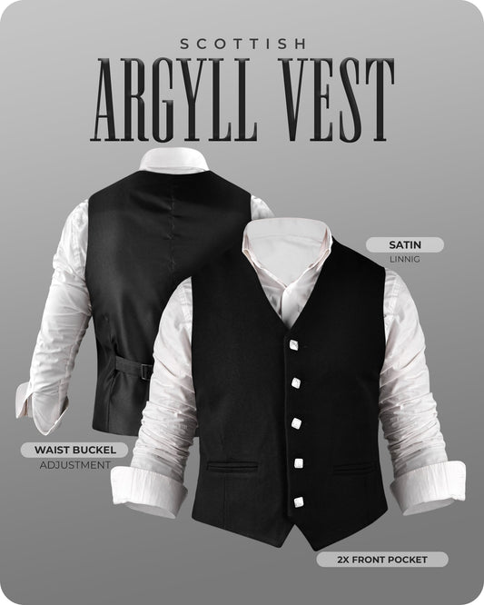 Black Argyll Vest