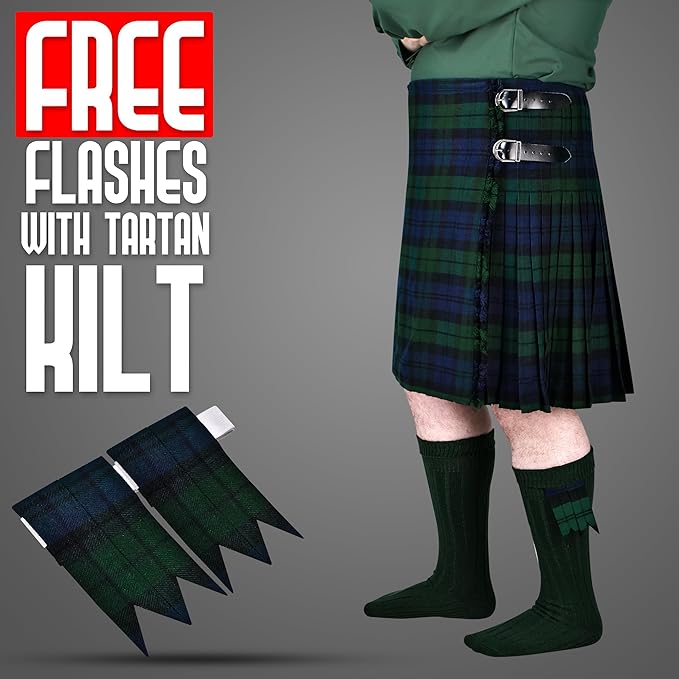 Acrylic Kilt | 16oz Black Watch Tartan Kilt | Big & Tall