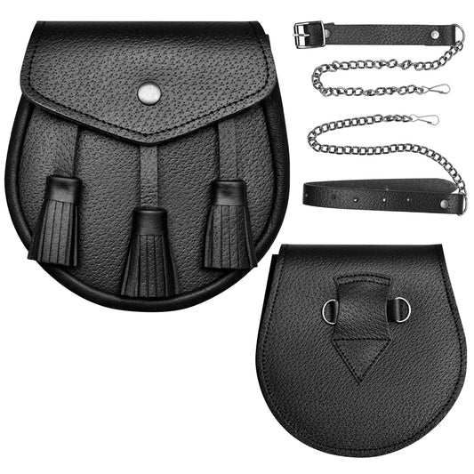 Leather Sporran I Black Grained