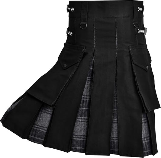 Grey Highlander Hybrid Utility Kilt for Men - Traditional Style with Modern Functionality | Big & Tall