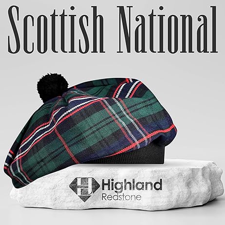 Tam O'Shanter Hat with Pompom | Scottish National Tartan