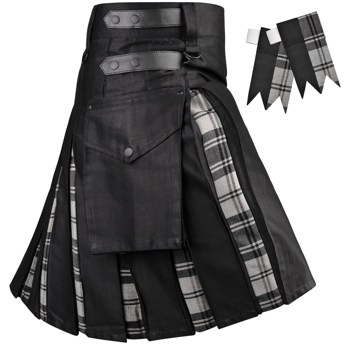Grey Douglas Hybrid Utility Kilt for Men  - Traditional Style with Modern Functionality | Big & Tall