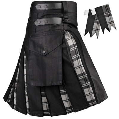 Grey Douglas Hybrid Utility Kilt for Men  - Traditional Style with Modern Functionality | Big & Tall