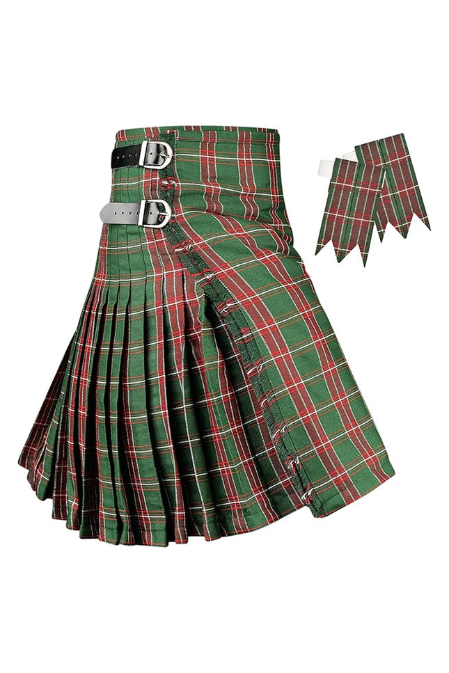 Kilt for Men I Welsh National Tartan Kilt Polyviscose 8 Yard Traditional Men Kilt