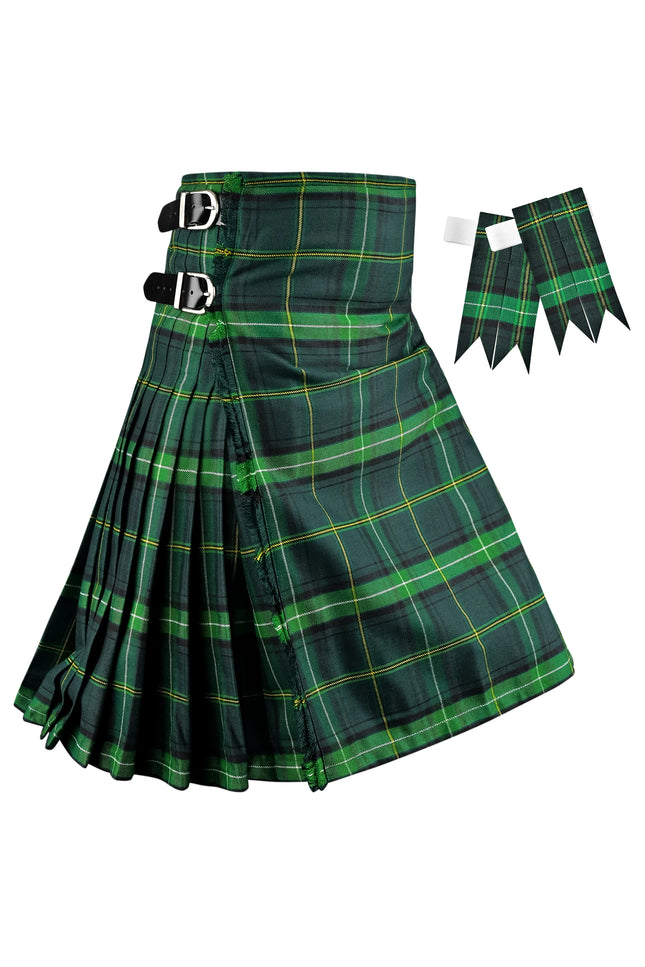Kilt for Men I Celtic Tartan Kilt Polyviscose 8 Yard Traditional Men Kilt | Big & Tall