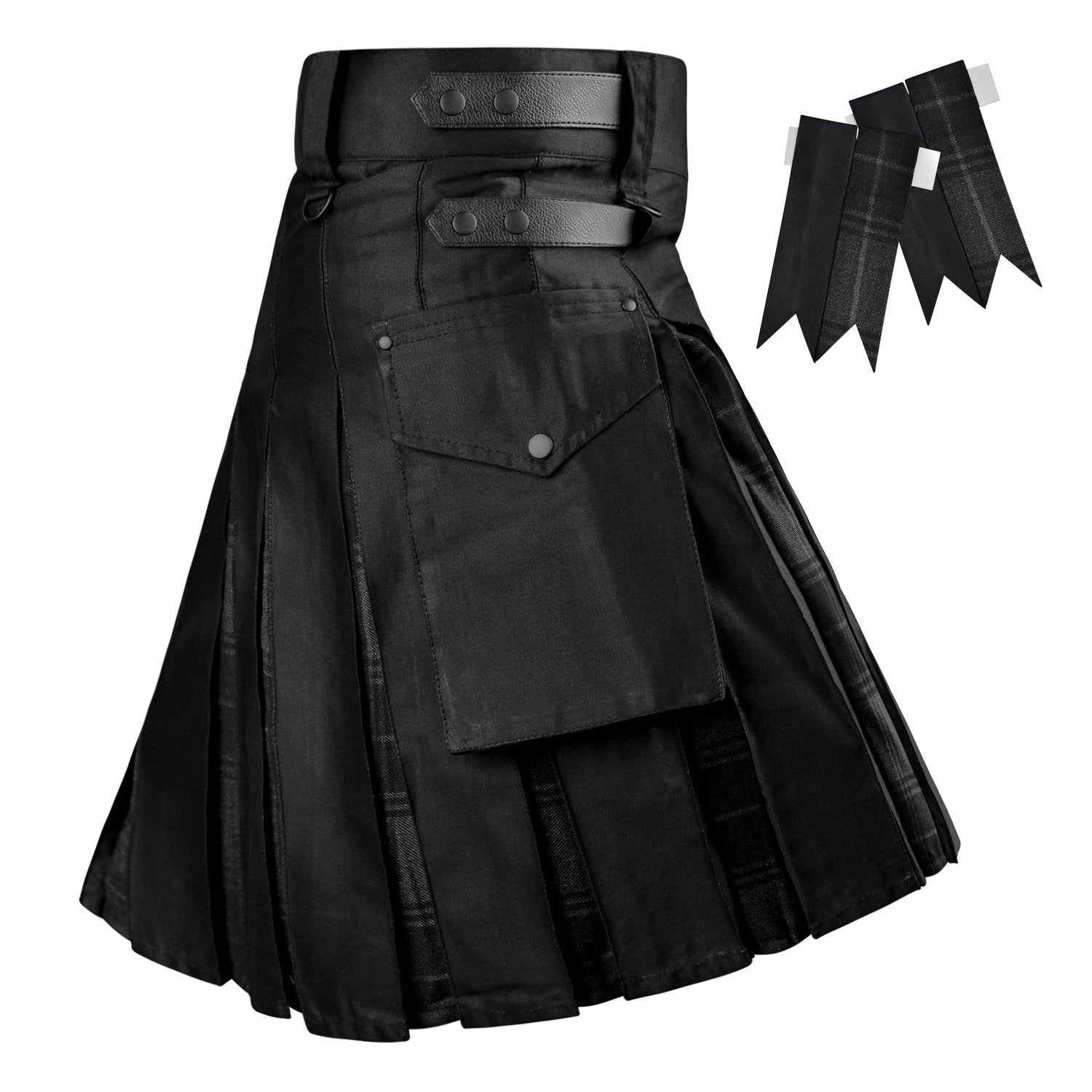 Grey Highlander Hybrid Utility Kilt for Men - Traditional Style with Modern Functionality