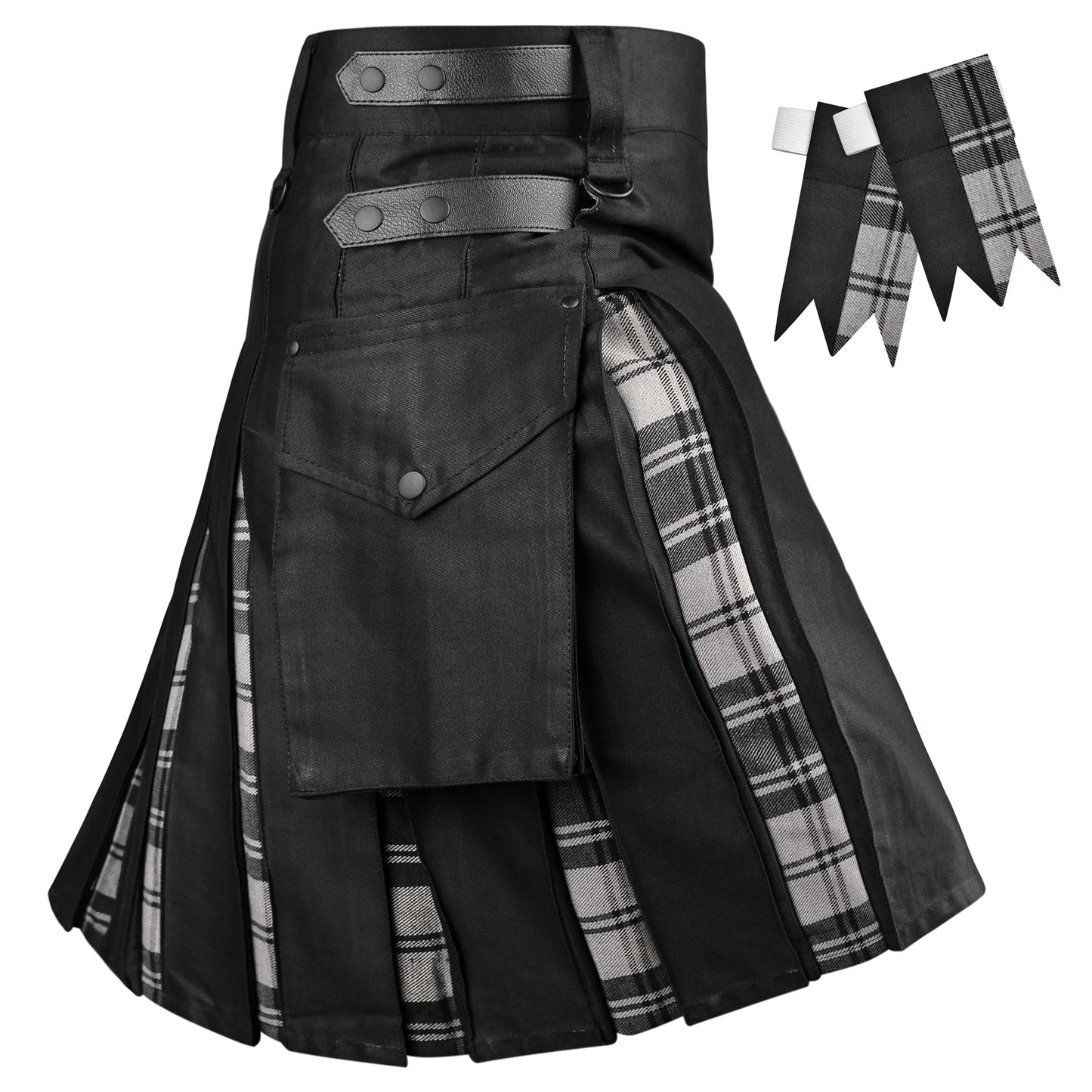 Grey Douglas Hybrid Utility Kilt for Men  - Traditional Style with Modern Functionality