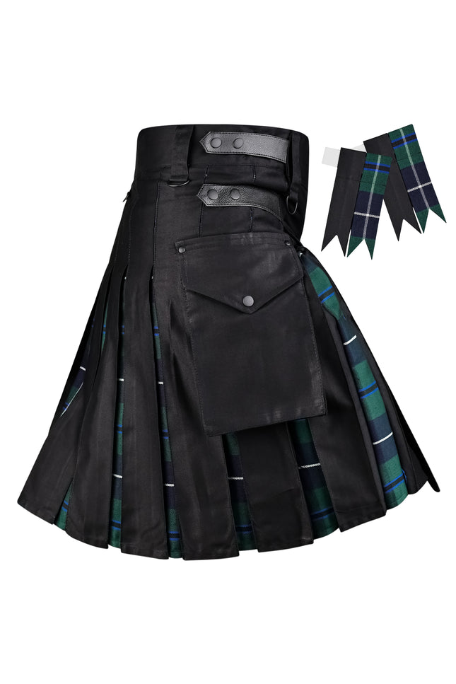 Blue Douglas Kilt for Men  -  Traditional Style with Modern Functionality | Big & Tall