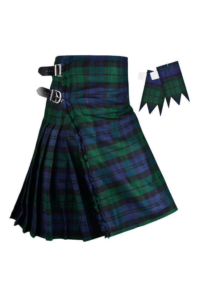Kilt for Men I Black Watch Tartan Kilt Polyviscose 8 Yard Traditional Men Kilt