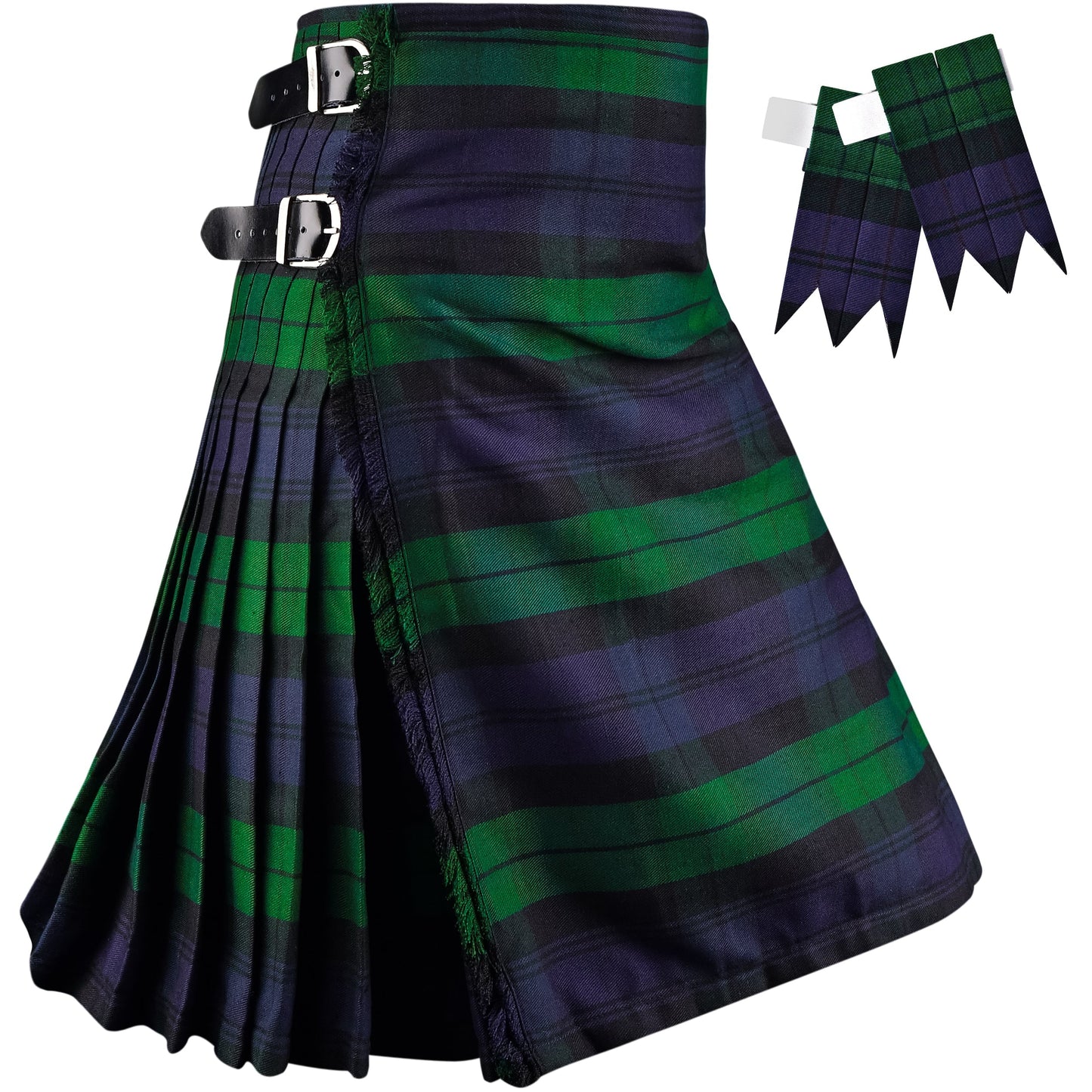 Kilt for Men I Black Watch Tartan Kilt Polyviscose 8 Yard Traditional Men Kilt | Big & Tall