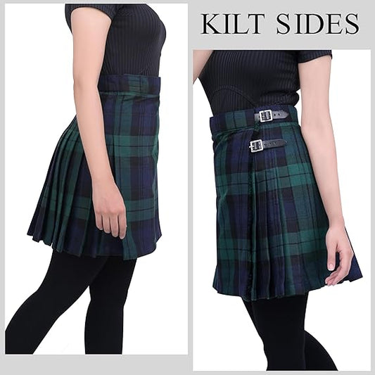 Women's PV Kilt in Black Watch Tartan