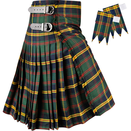 Kilt for Men I US Marine Corps - Leathernecks  Tartan Kilt Polyviscose 8 Yard Traditional Men Kilt | Big & Tall