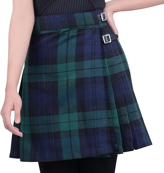 Women's PV Kilt in Black Watch Tartan
