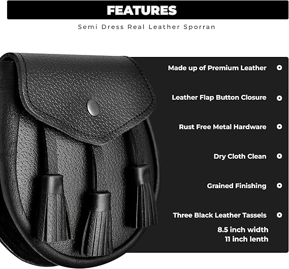 Leather Sporran I Black Grained