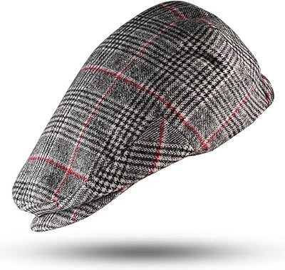 Gatsby Hat Blend Wool Vintage Flat Ivy Cabbie Cap in Light Grey, showcasing a classic flat cap design made from high-quality wool blend.