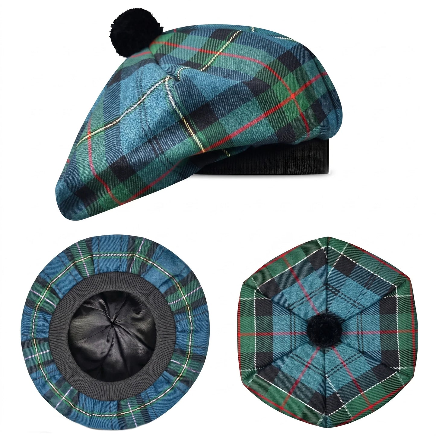 Tam O'Shanter Hat with Pompom | Ancient Colquhoun Tartan