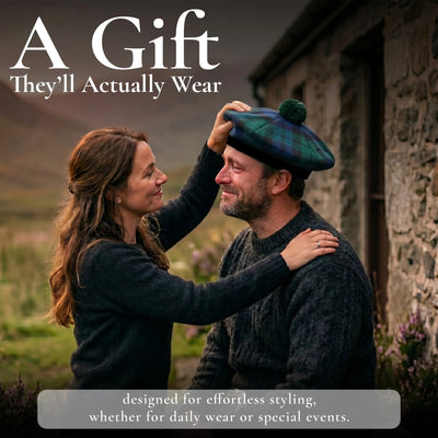 Tam O'Shanter Hat with Pompom | Black Watch Tartan