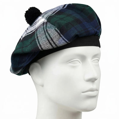 Tam O'Shanter Hat with Pompom | Black Watch Dress Tartan