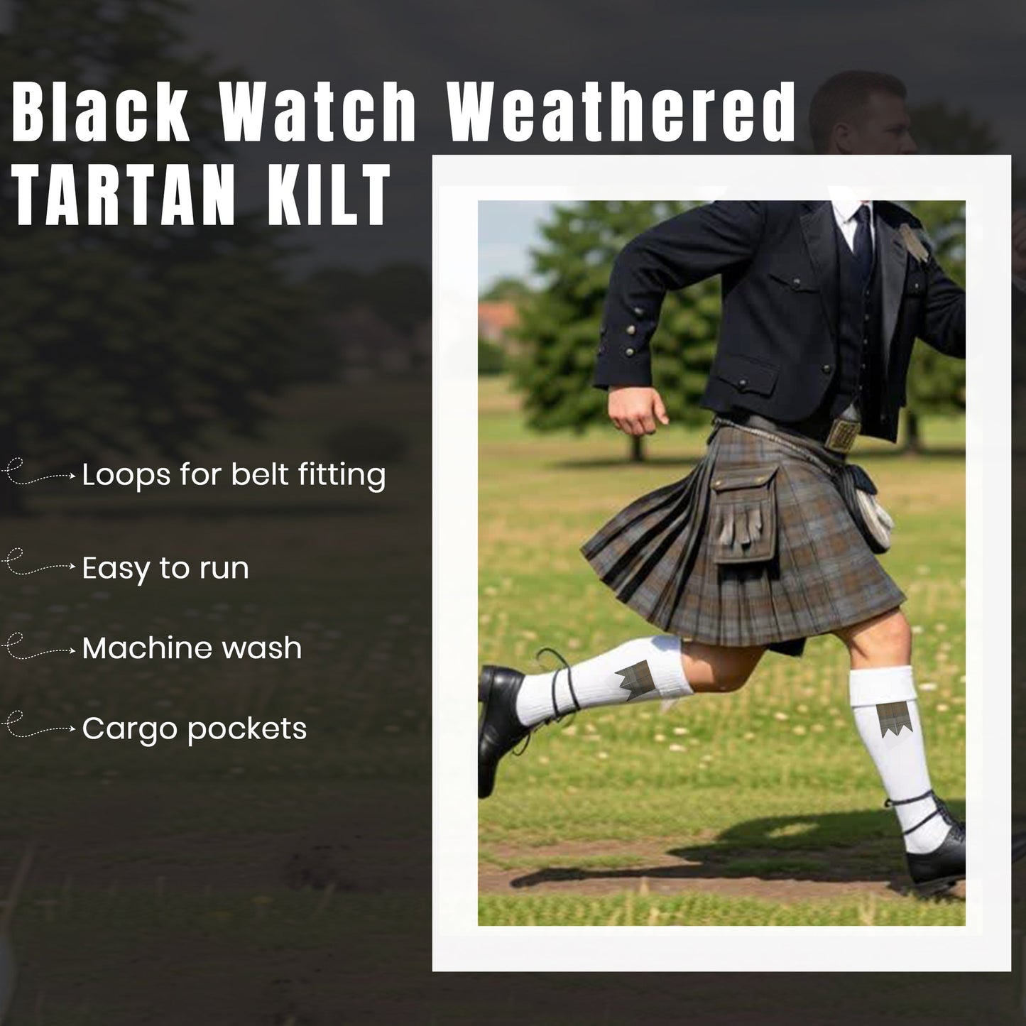 Valor Acrylic Kilt Bundle Lite | Black Watch Weathered