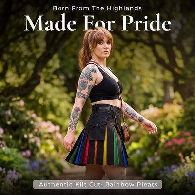 Women's Hybrid Utility Kilt | Rainbow Pride Kilt | Big & Tall