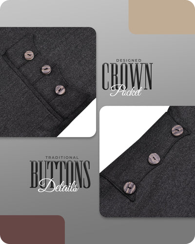 Charcoal Crail Jacket & Vest  -  Italian Tweed Wool | Scottish Formalwear