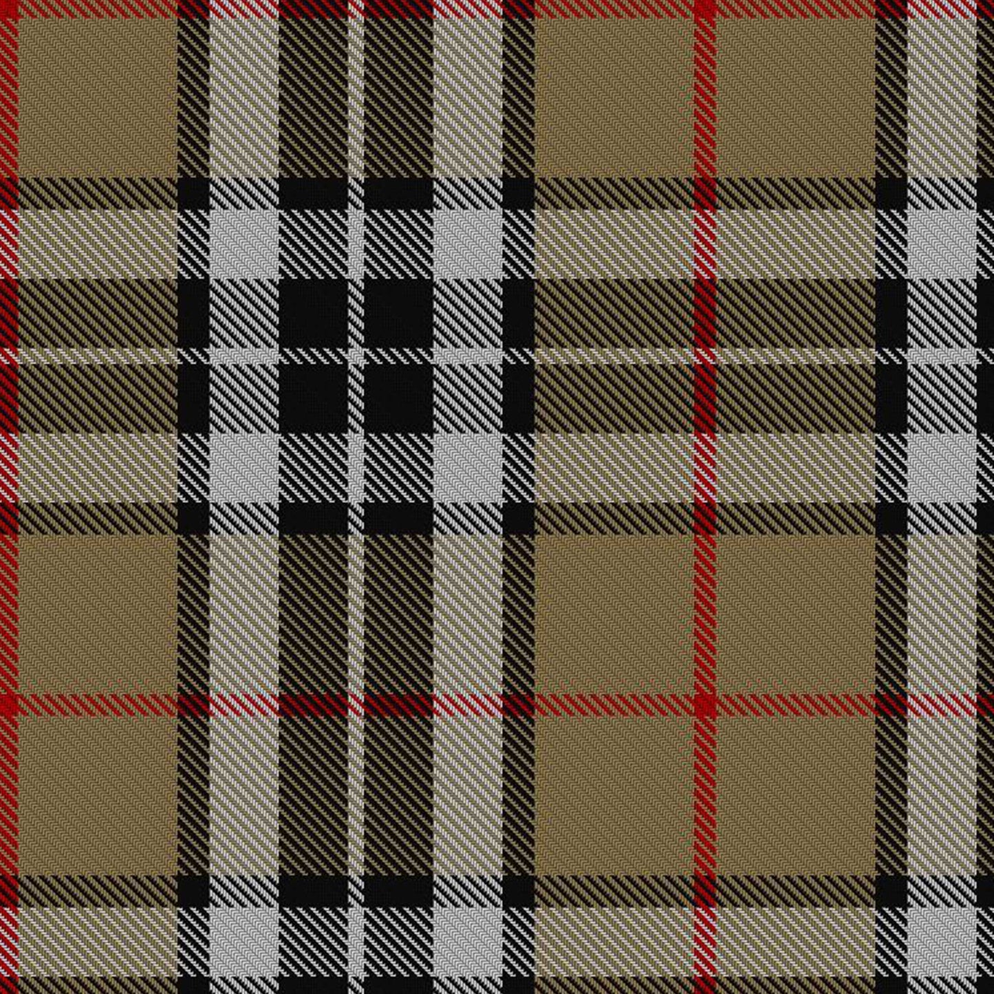 Camel Thomson Tartan Fabric and Accessories - Highland Redstone