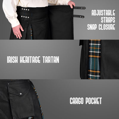 Irish Heritage Hybrid Utility Kilts for Men  - Traditional Style with Modern Functionality | Big & Tall