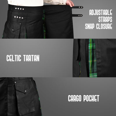 Celtic Hybrid Utility Kilt for Men - Traditional Style with Modern Functionality
