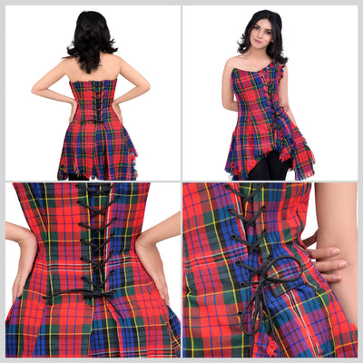 Bella Tartan Corset (Macpherson Red)