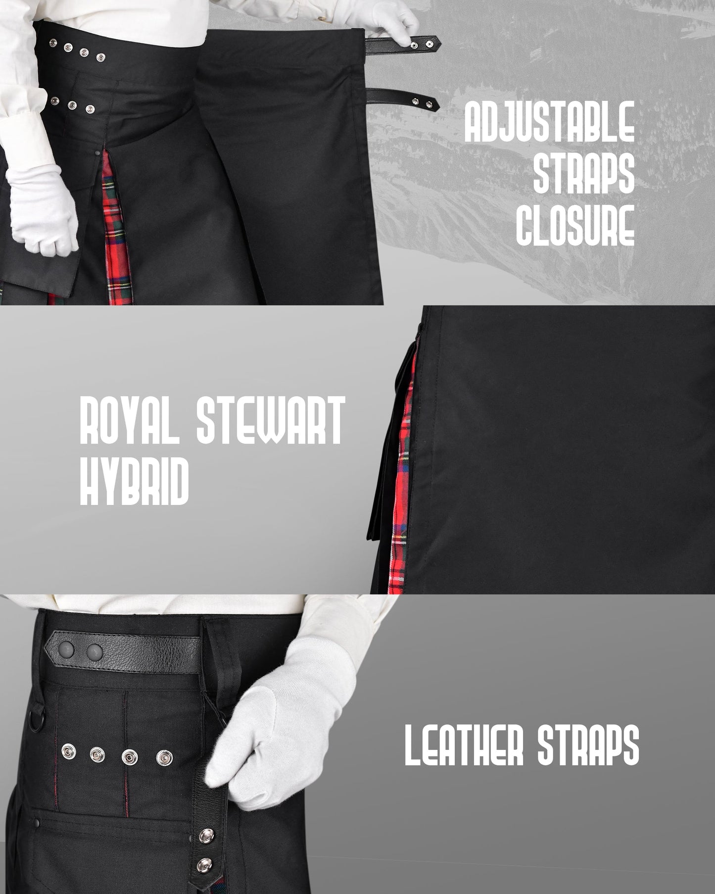 Royal Stewart Kilt for Men  -  Traditional Style with Modern Functionality