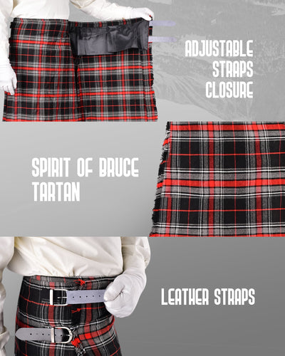 Acrylic Kilt | 16oz Spirit of Bruce Tartan Kilt | Big & Tall