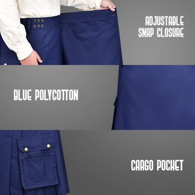 Phantom Modern Utility Kilt - Blue | Big & Tall