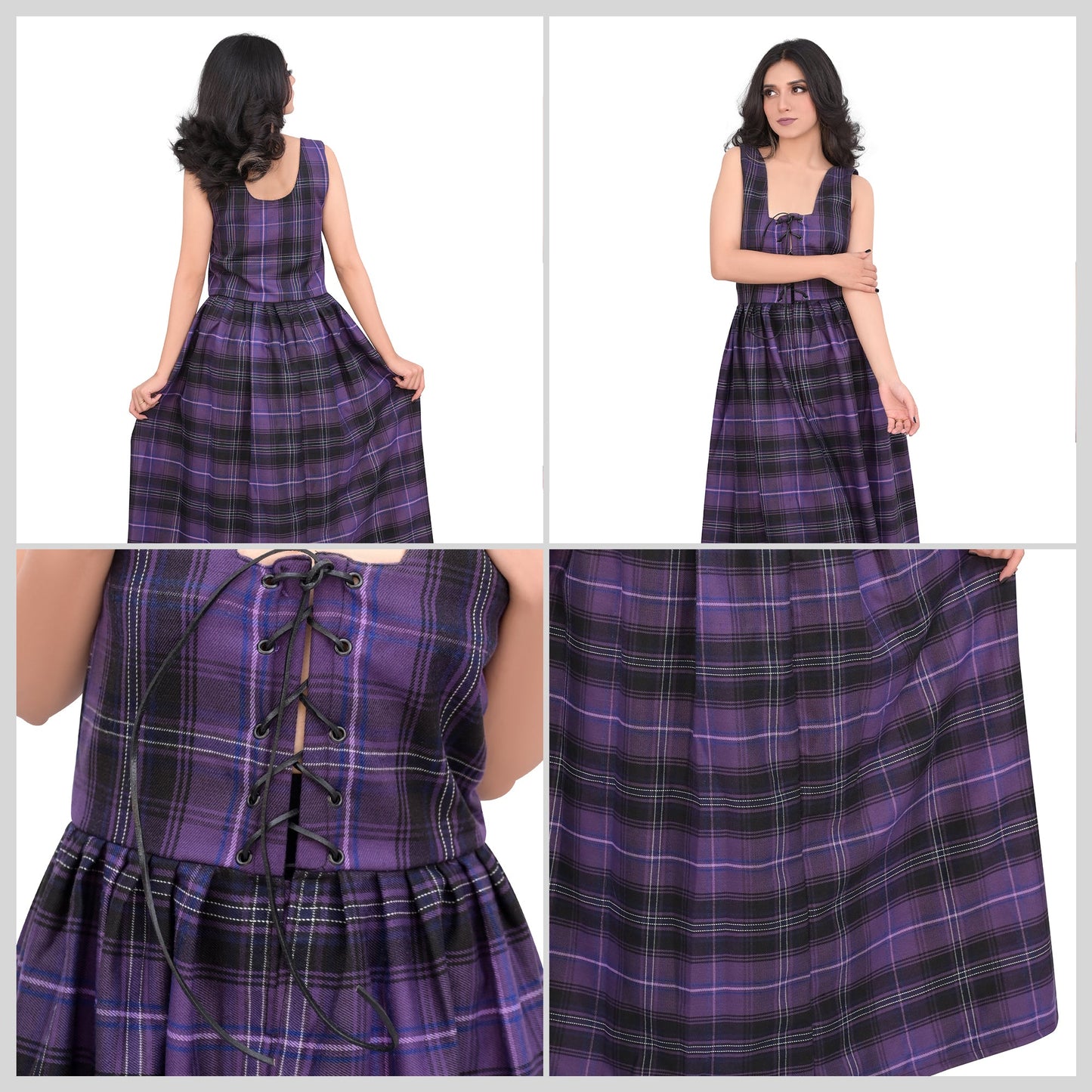 Authentic Scottish Dress in Passion of Scotland Purple Tartan