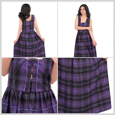 Authentic Scottish Dress in Passion of Scotland Purple Tartan