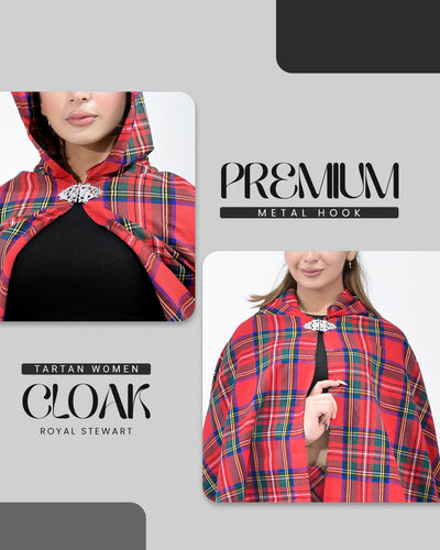 Women Tartan Cloak - Royal Stewart