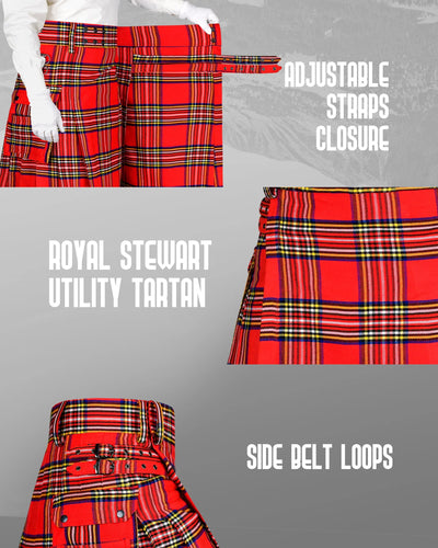 Valor Acrylic Utility Kilt | 16oz Royal Stewart Tartan KIlt
